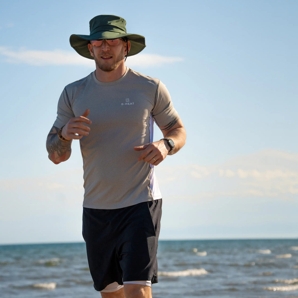 Chapeau rafraîchissant kaki homme