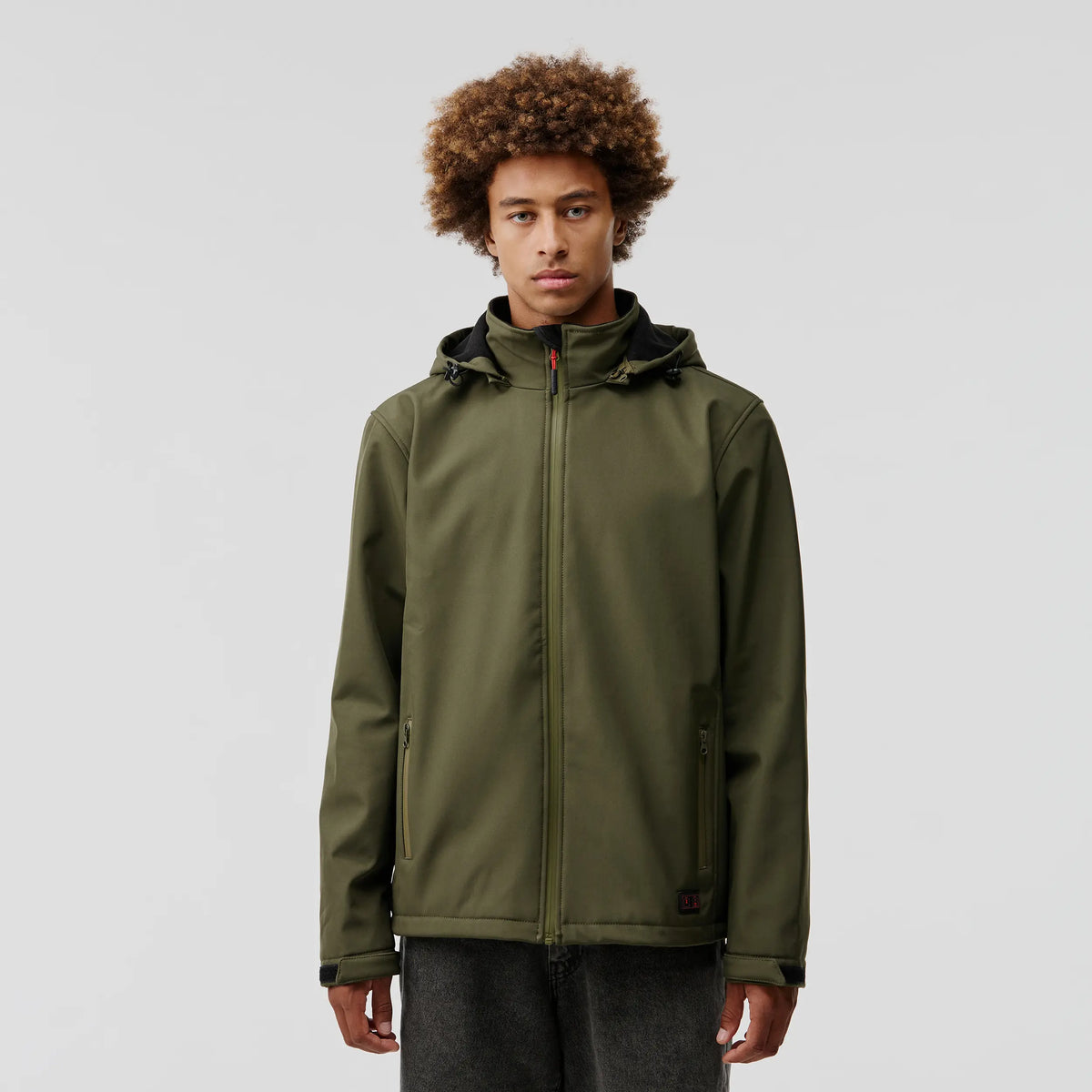 Veste softshell chauffante kaki