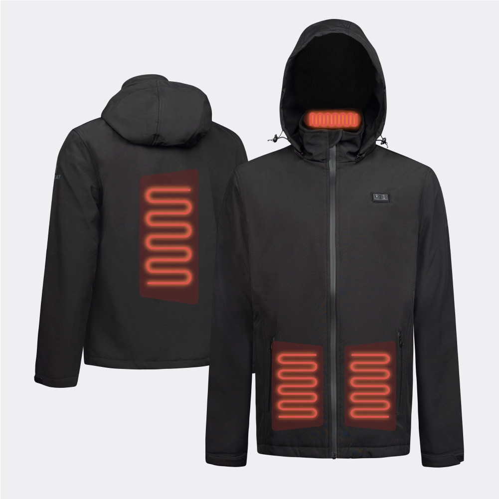 Veste chauffante softshell zones de chauffe