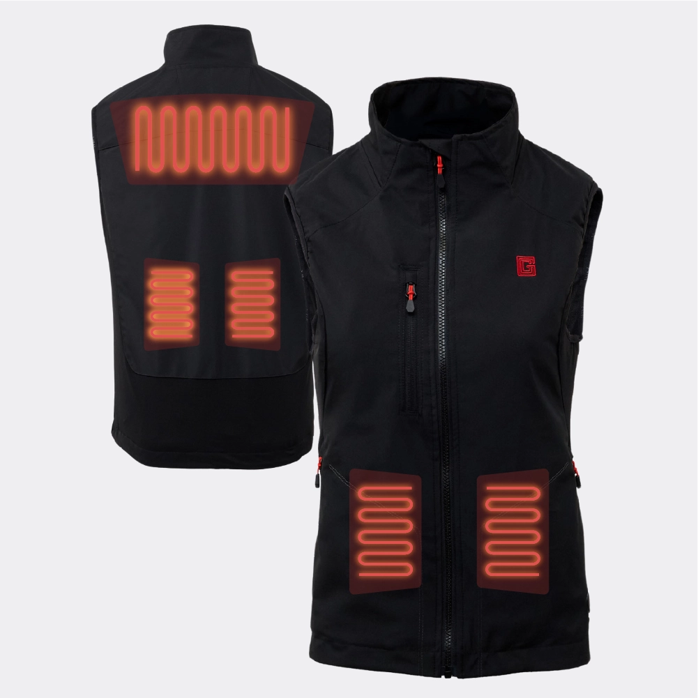 Zones de chauffes veste sport chauffante