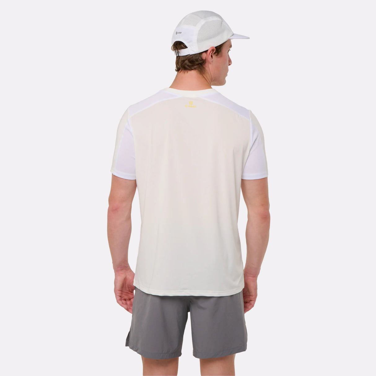 T-shirt sport rafraîchissant homme blanc de dos