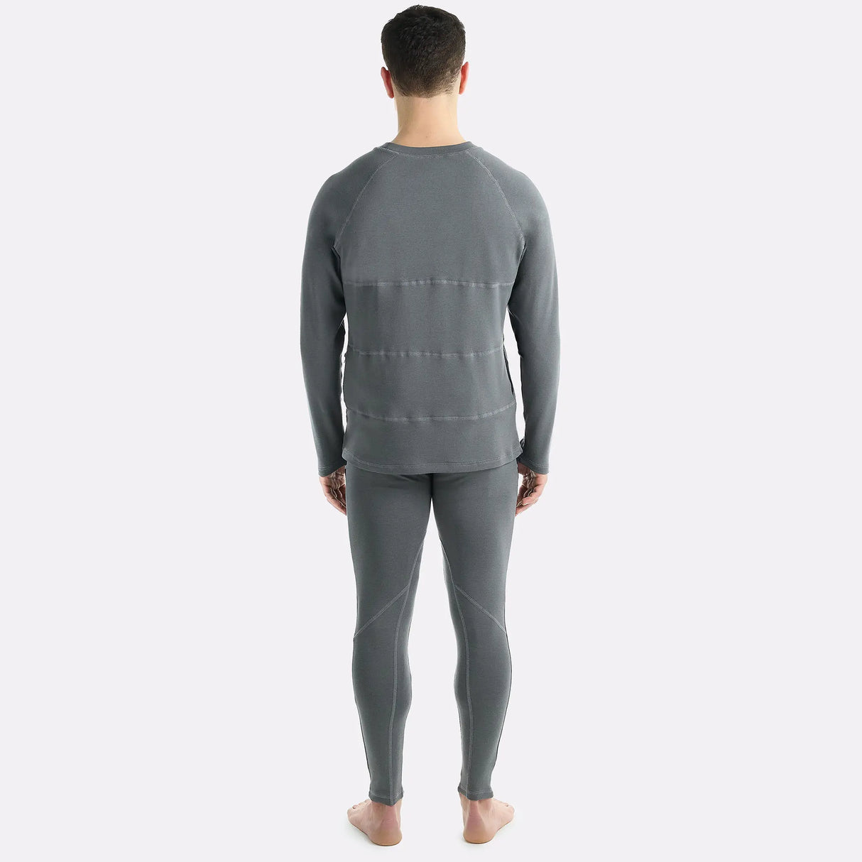Sous vêtement ensemble t-shirt et legging chauffant gris G-Heat de dos