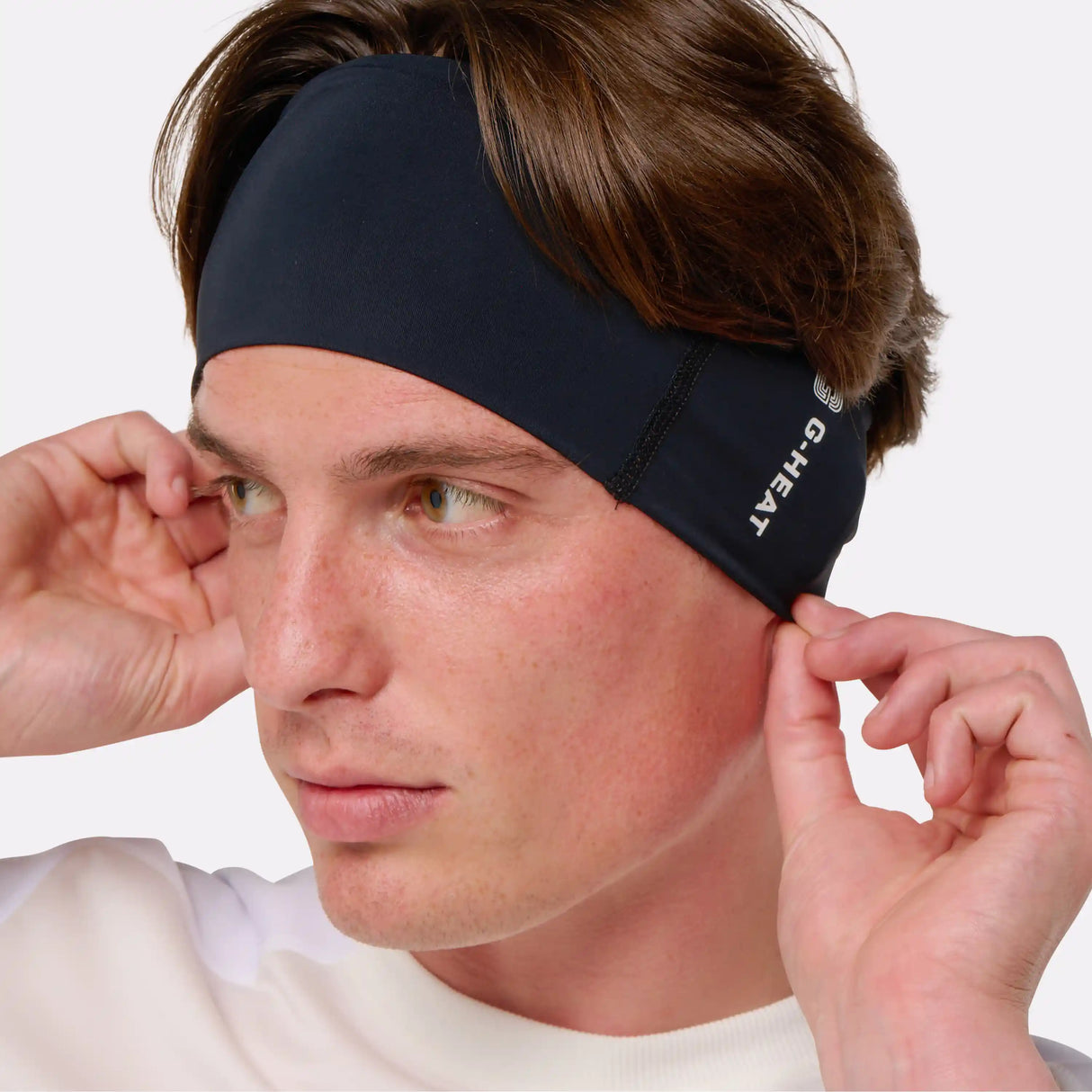 Bandeau rafraîchissant sport g-heat noir porté 