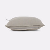 Coussin chauffant beige de profil