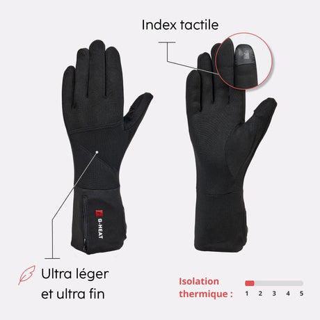 Light heated gloves