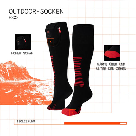 Chaussettes chauffantes outdoor visuel atout de