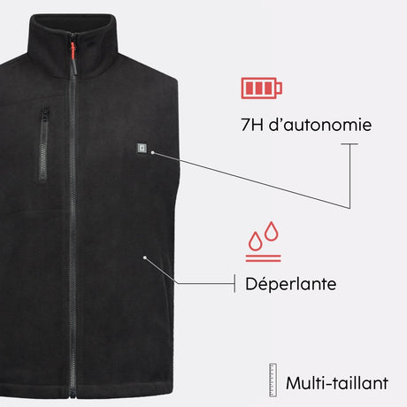 Polaire chauffante atouts produit