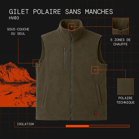 gilet polaire sans manches chauffante visuel atout fr