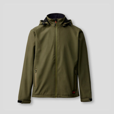 Veste coupe-vent chauffante kaki