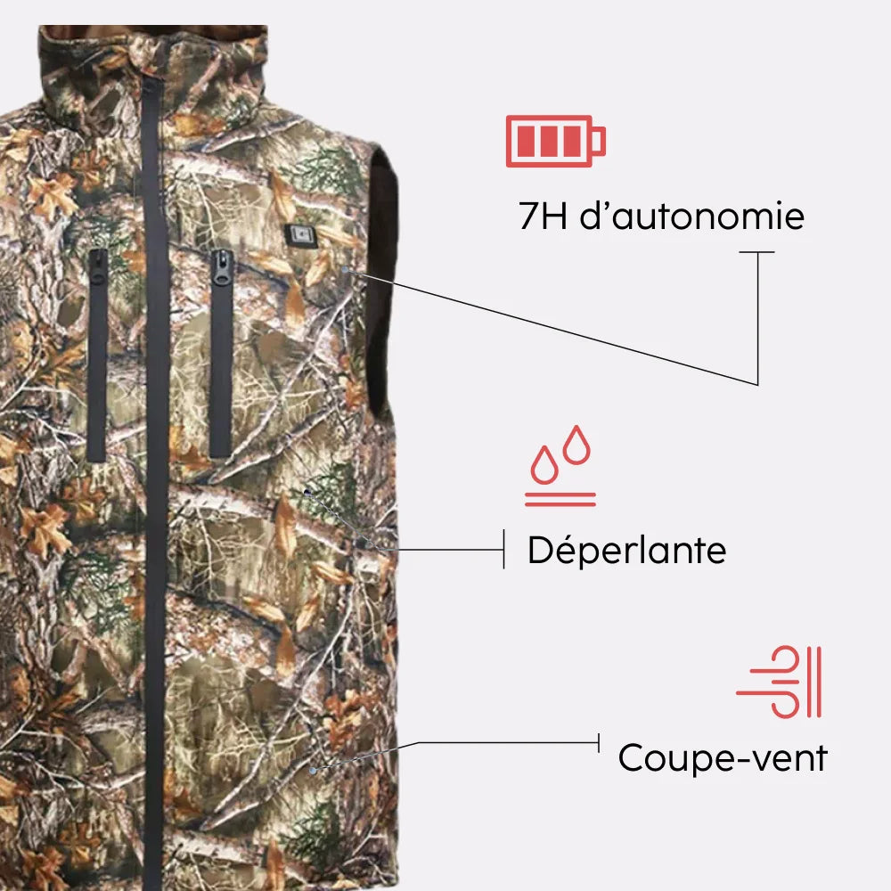 Camouflage heating vest