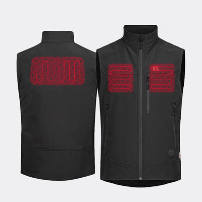 Gilet chauffant EVO zones de chauffe