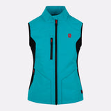Gilet sport chauffant Femme bleu de face