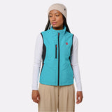 Gilet sport chauffant Femme porté bleu