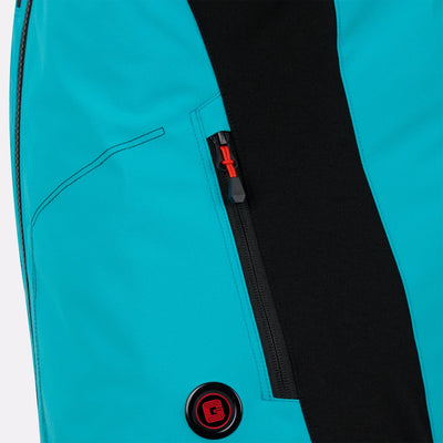 Gilet sport chauffant Femme bleu zoom