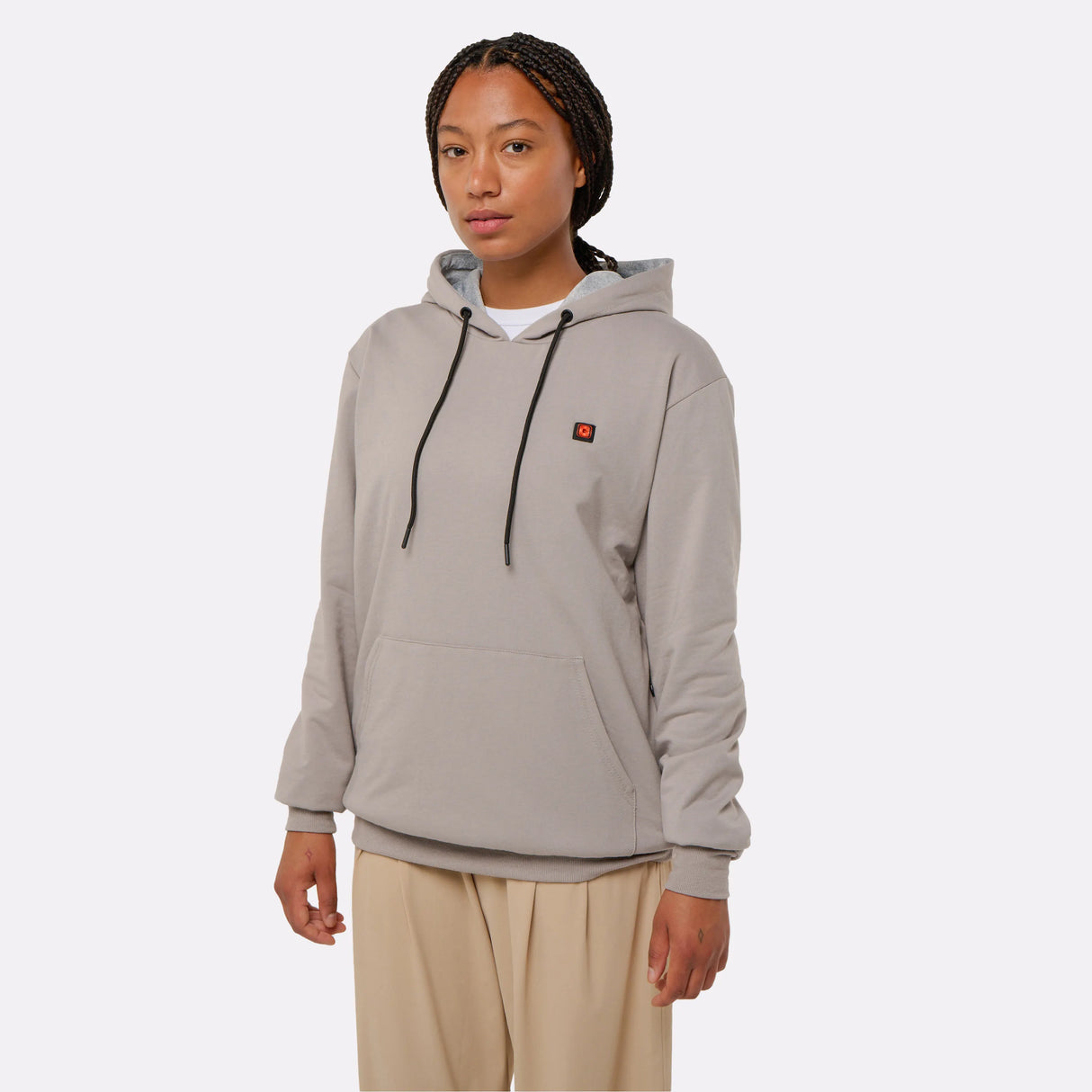 Hoodie ESSENTIAL chauffant G-Heat gris femme