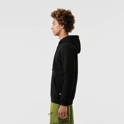 Hoodie sport chauffant porté profil