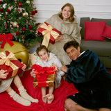 Pull plaid bleu adulte