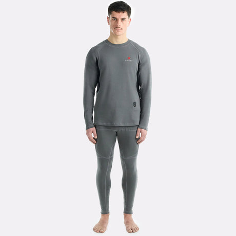Sous vêtement ensemble t-shirt et legging chauffant gris G-Heat homme